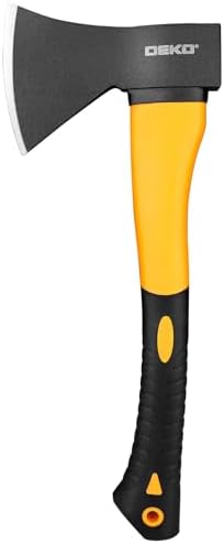 DEKOPRO 600g Plastic Wrapped Fiber Handle Axe, High Strength Non-Slip Handle