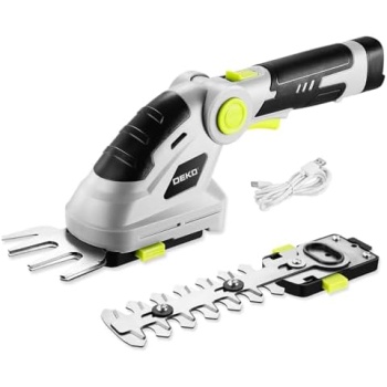 Hedge Trimmer Cordless Grass Shear: DEKOPRO 8V Electric Bush Trimmer Grass