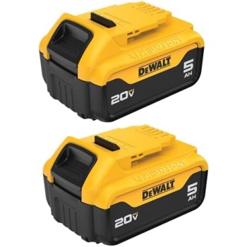 DEWALT 20V MAX 5 Ah Lithium Ion Battery 2-Pack (DCB205-2)