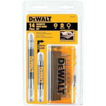 DEWALT Screwdriver Bit Set, Magnetic Drive Guide, 14-Piece, Pack of 1 (DW2097CS)
