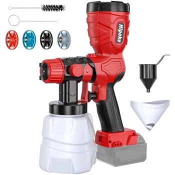 350W Cordless Paint Sprayer for Milwaukee 18V Battery, HVLP Spray Gun