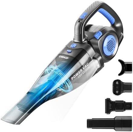 DEKOPRO 22V Upgraded Handheld Vacuum – Cordless & Rechargeable Car Vacuum