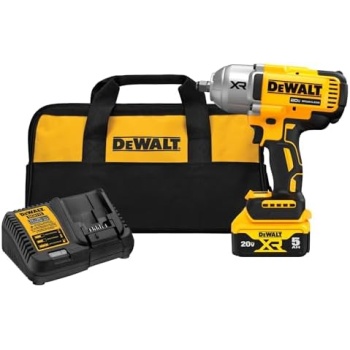 DEWALT 20V MAX Cordless Impact Wrench Kit, 20V MAX, 1/2" Hog Ring