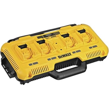 DEWALT 20V MAX* Charger, 4-Port, Rapid Charge (DCB104) , Black/Yellow