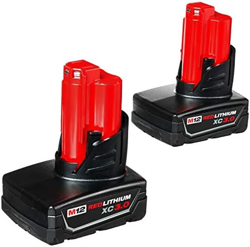 Milwaukee 48-11-2412 Twin Pack of 3.0 Amp Hour Extended Capacity 12V Lithium Ion