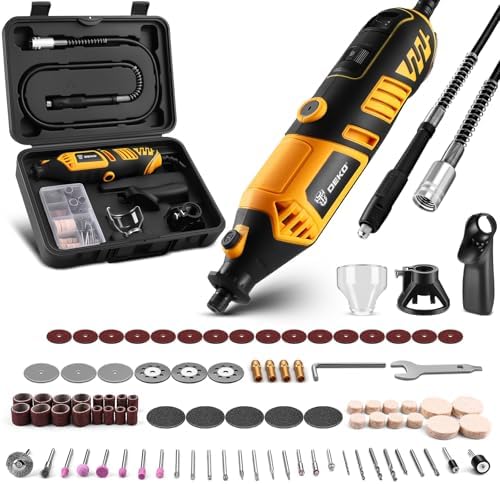 Rotary Tool Kit: DEKOPRO Power Hand Rotary Tools Mini for Wood/Metal, Electric