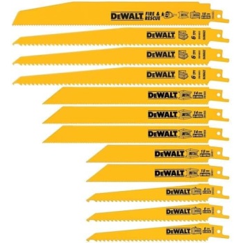 DEWALT Reciprocating Saw Blade Set for Metal Wood Iron, 12 Piece Bi-Metal