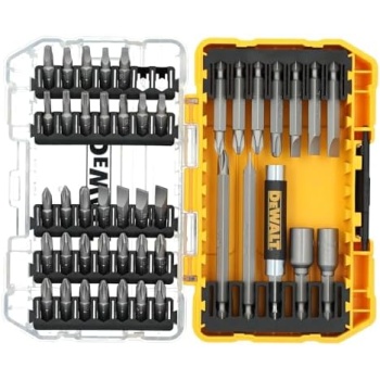 DEWALT Screwdriver Bit Set with Tough Case, 45-Piece (DW2166), Grey/Silver