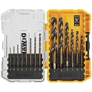 DEWALT Drill Bit Set, 14-Piece, 135 Degree Split Point, For Plastic, Wood and