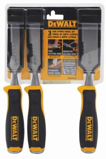 DEWALT 3PC SIDE STRIKE WOOD CHISEL SET DWHT16148