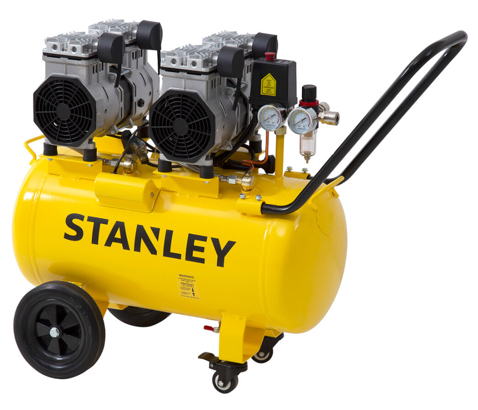 Stanley Air Compressor Silenced 2.75HP 50 Litre Tank