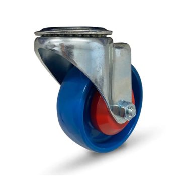 Grip 41986 125mm 250kg Industrial Blue Nylon Swivel Castor with Bolt Hole