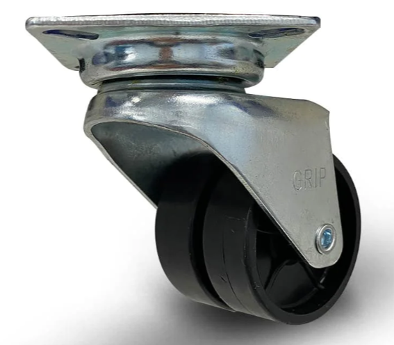 Grip 43055 100mm 70kg Grey Rubber Moulded Steel Core Swivel Castor